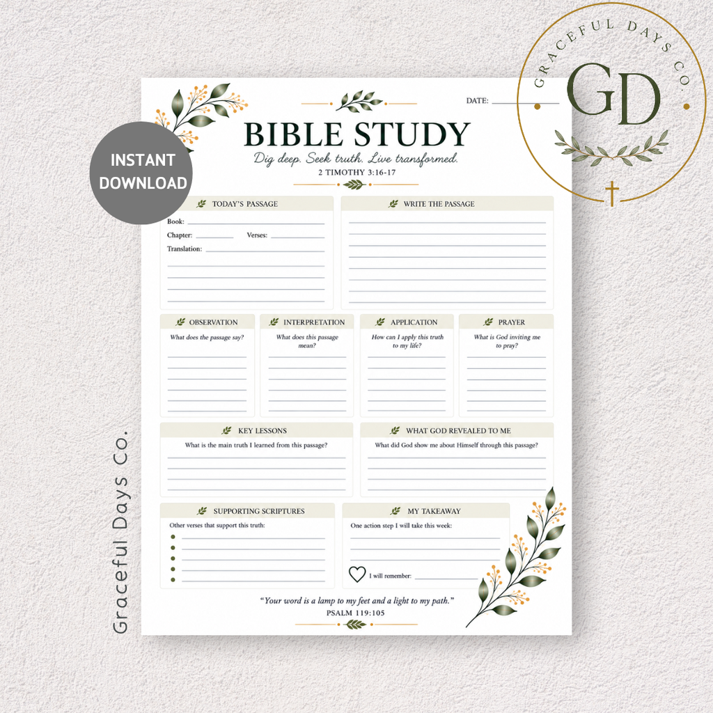Faith Planner Printable Bundle