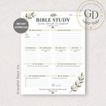 Bible Study Printable