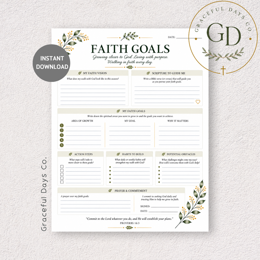 Faith Planner Printable Bundle