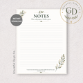 Notes Page Printable