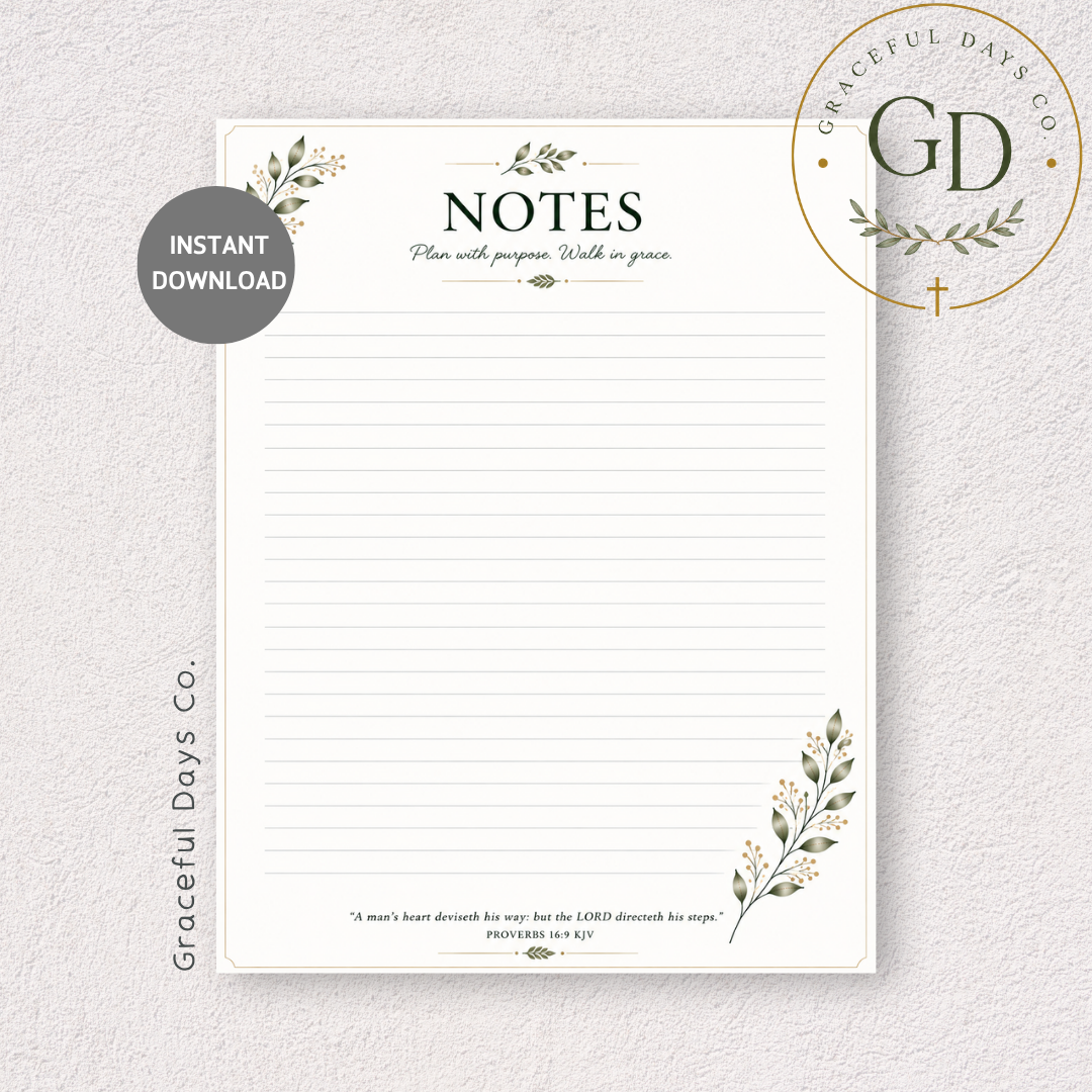 Notes Page Printable