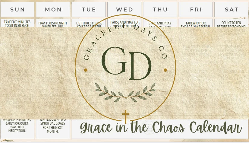 Grace in the Chaos Calendar Freebie